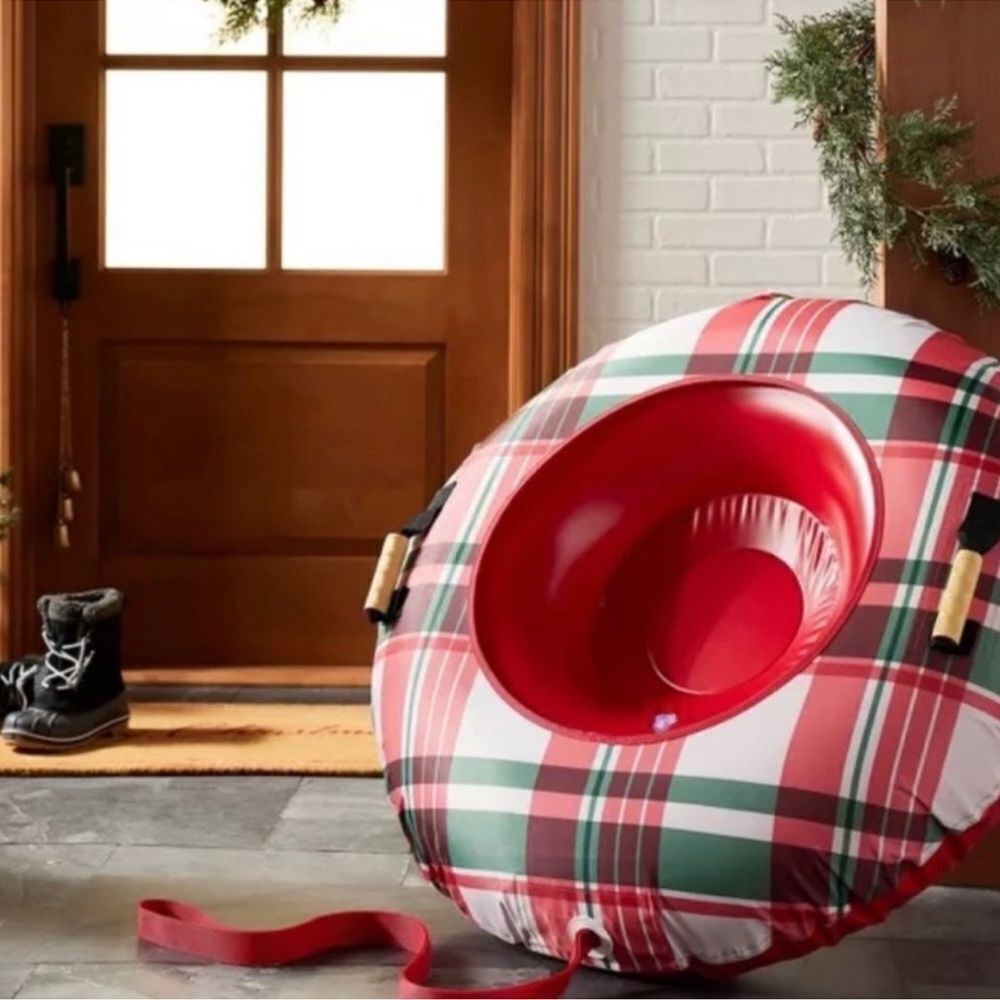 New Plaid 36"‎ inflatable Snow Tube Hearth & Hand with Magnolia